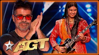 10 Year Old Girl from India ROCKS OUT on Americas Got Talent [upl. by Atronna]