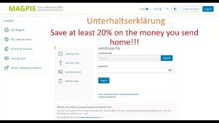 Income Tax Return Married Couple Germany  Part 3  Unterhaltserklärung [upl. by Neelra]