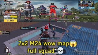 2v2 m24 wow map 😱 full squad 💀 1v2 clutches in this video Gaming with edge [upl. by Anyel434]