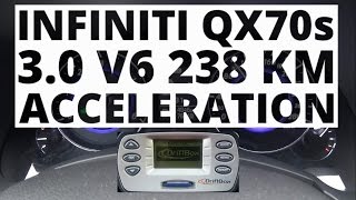 Infiniti QX70s 30 V6 238 hp AT  acceleration 0100 kmh [upl. by Perloff]