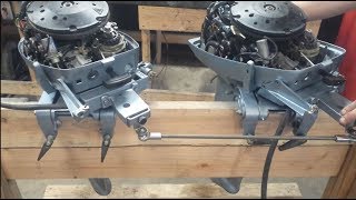 Twin Johnson  Evinrude 15 HP Install Part 1 [upl. by Lovmilla]