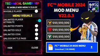 FC Mobile Mod Apk V23002  Unlimited Money Unlimited Gems Unlimited FC Points new hack [upl. by Adarbil]