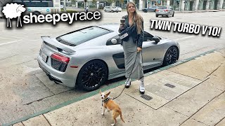 First Twin Turbo R8 Experience  Streets of LA [upl. by Lemuelah]