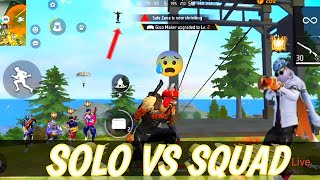 Free Fire MAX  Solo Vs Squad  Full Gameplay Live [upl. by Kolnos]