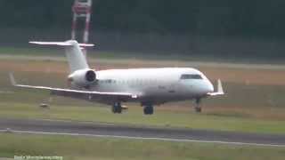 Cimber Air Canadair Regional Jet CRJ200ER OYRJM landing at Berlin Tegel airport complete in white [upl. by Marla]