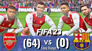 FIFA 23  RONALDO MESSI MBAPPE NEYMAR amp ALL STARS  ARSENAL 64  0 BARCELONA [upl. by Eicarg784]