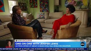 Jenifer Lewis opens up about her 10 foot fall while in Africa on GMA [upl. by Nrevel]