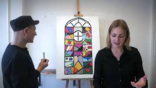 Kirchenfenster malen How to paint church window [upl. by Demb]