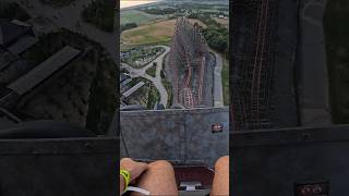 ZADRA Biggest Wooden Roller Coaster Front seat Energylandia energylandia coaster rollercoaster [upl. by Essirahc146]