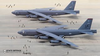 F35 Fighter Jets Escort B52 Bomber in HeartPumping AGM86 Bomb Test [upl. by Sitnik]