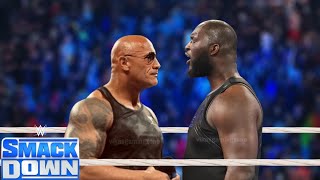 WWE May 92024  The Rock Vs Omos Jordan  SmackDown Live Full Match [upl. by Ahtabbat]