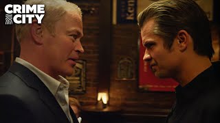 The Bar Showdown Raylan vs Quarles  Justified Timothy Olyphant Neal McDonough [upl. by Pass]