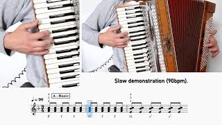 Learn to play Slovenian Oberkrainer accordion rhythm technique for waltzes [upl. by Seerdi]