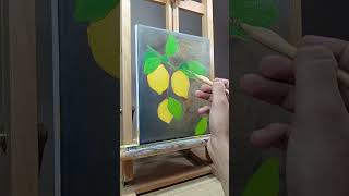 Painting lemon art reels painting watercolor oilpainting [upl. by Assilen]