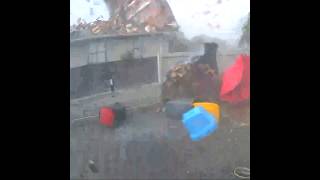 Intense Winds Rip Roof off New Zealand Home [upl. by Henley]