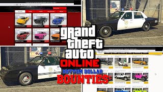 LES PROCHAINES VOITURES  PRIX PAS ENCORE SORTIE DU DLC BOTTOM DOLLAR BOUNTIES SUR GTA 5 ONLINE [upl. by Nawk]