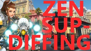 Zen SupDiffing in Open Queue in Overwatch 2 [upl. by Eyr]