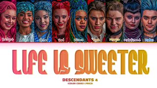 Descendants The Rise Of Red Life Is Sweeter Lyrics Color Coded Lyrics [upl. by Clite]