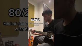 8020 vs Phosphor Bronze Guitar Strings  Tone Comparison [upl. by Enelyw]