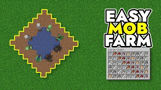 NEW EASIEST MOB FARM MINECRAFT 1213 111  Tutorial [upl. by Ecydnak212]