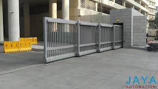 LODHA WORLD TOWER  13 M  4 LEAF MOTORISED TELESCOPIC SLIDING GATE [upl. by Ainig]