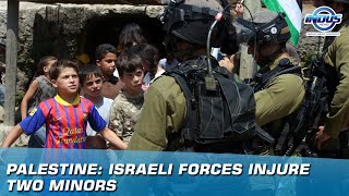 Palestine Israeli forces injure two minors  Indus News [upl. by Lamaaj476]