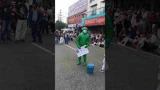 Green Man Busking baguiocity trending funnyshorts funnyvideo funny busking viralvideo [upl. by Notlew]