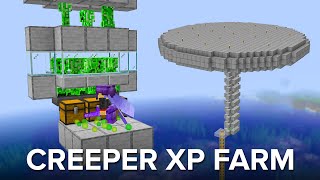 Minecraft EASY Creeper XP Farm  3100 Gunpowder Per Hour [upl. by Ibor]