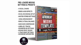 DOWNLOAD AFROBEAT MIXING TEMPLATE  AFROBEAT VOCAL RECORDING  HOW TO MIX AFROBEAT SONG  LOGIC PRO [upl. by Eentihw]