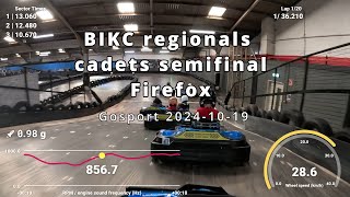 BIKC regionals cadets semifinal Gosport 20241019 [upl. by Hammerskjold470]