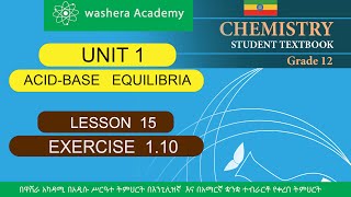 CHEMISTRY GRADE 12 UNIT 1 LESSON 15 EXERCISE 110 [upl. by Nomaj]