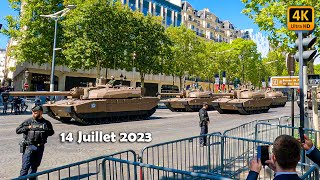 🇫🇷 Paris 14 Juillet 2023 Défilé Militaire Armored Vehicles and Aviation ChampsElysées 4K60fps [upl. by Erdnoid]