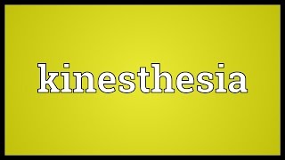 Kinesthesia Meaning [upl. by Acinod455]