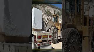 Caterpillar 988F Wheel Loader Loading Marble Blocks On Trucks  Danae Marble Quarry [upl. by Mercer]