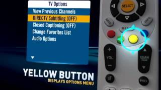 DIRECTV Remote Advanced Options [upl. by Enairda687]