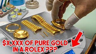 How much Gold is ACTUALLY in a quotSolid Goldquot Rolex [upl. by Atiana]