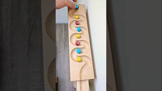 Wooden ✨️ Tracks ✨️ Marble Run Race ASMR 18 SATISFYING 😌 shorts marblerun marblerunrace asmr [upl. by Renny116]