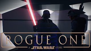 ROUGE ONES VADER HALLWAY FIGHT Star Wars Battlefront 2 Mods Outer Rim Prison Ship [upl. by Connell82]