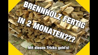 Brennholz fertig in 2 Monaten So gehts [upl. by Eneg]