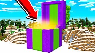 WHATS INSIDE THE GIANT MINECRAFT PRESENT [upl. by Vola]