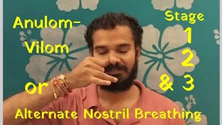 Anulom Vilom  Alternate Nostril Breathing  Pranayama  Breathing [upl. by Secnarf]