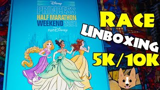 runDisney Princess HalfMarathon Weekend 2021  5k and 10k Medals and Shirts Unboxing  The FANily [upl. by Madelin856]