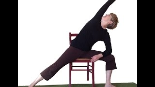 Adaptive Yoga With A Chair  Standing Salutations [upl. by Baudin364]