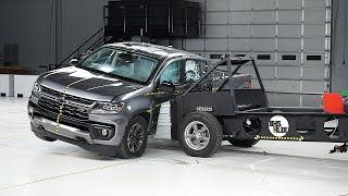 2022 Chevrolet Colorado crew cab updated side IIHS crash test [upl. by Otiragram]