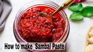 How to make Malaysian Sambal paste  Perfect for Nasi Lemak Sambal [upl. by Koeppel269]