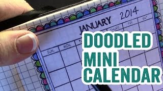 Mini Calendar for Doodled Moleskine Notebook [upl. by Ardena]