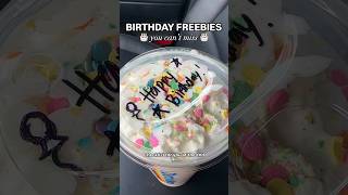 Which birthday freebie is your favorite 🤩🎂 birthday birthdaycelebration birthdaygift free [upl. by Willdon330]