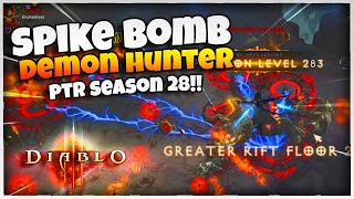 Diablo 3 NEW Spike Bomb Natalyas Vengeance Speed Build Season 28 PTR [upl. by Maud]