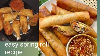 kya aapane yah TRAI Kiya beginner bhi banaa Lenge Itna easy spring roll recipe like subscribe [upl. by Eceer]