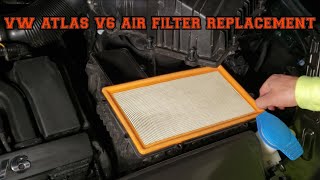 VW Atlas V6 Air Filter replacement [upl. by Estevan287]